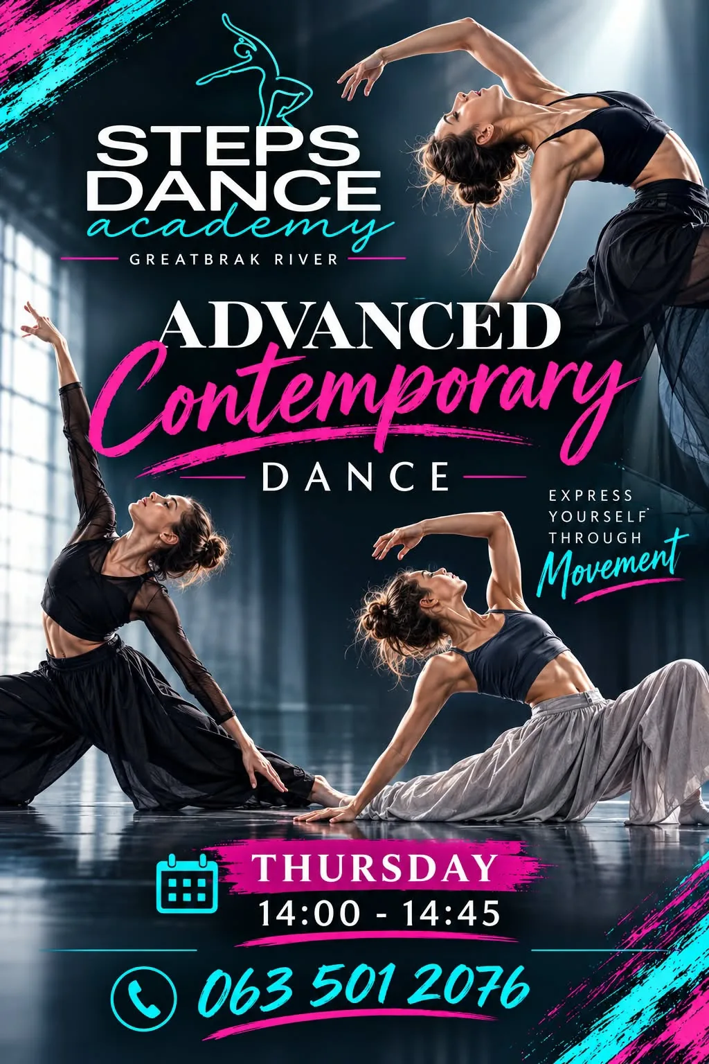 Flyer: Steps Dance Academy: Advanced Contemporary Dance