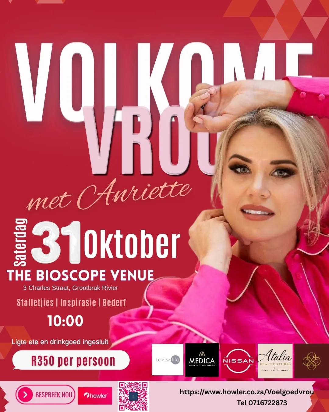 Flyer: Volkome Vrou met Anriette